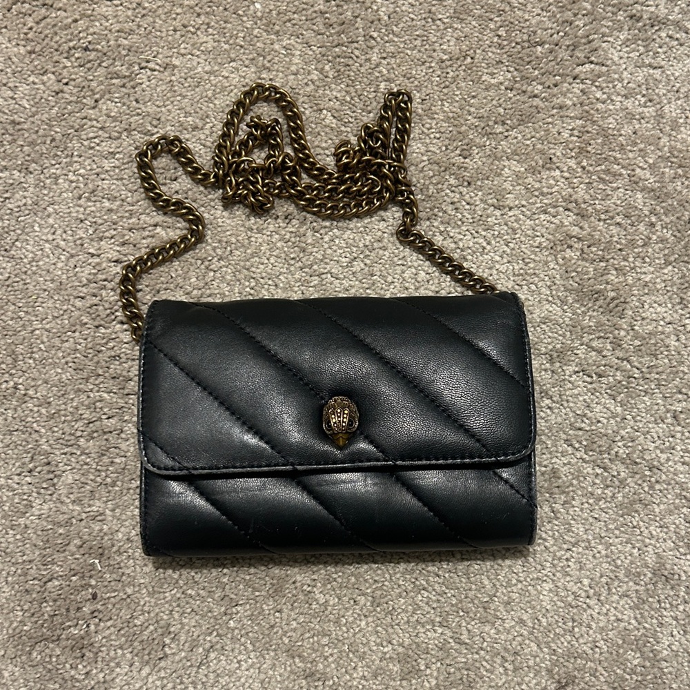 Black Kurt Geiger Quilted Chain Bag